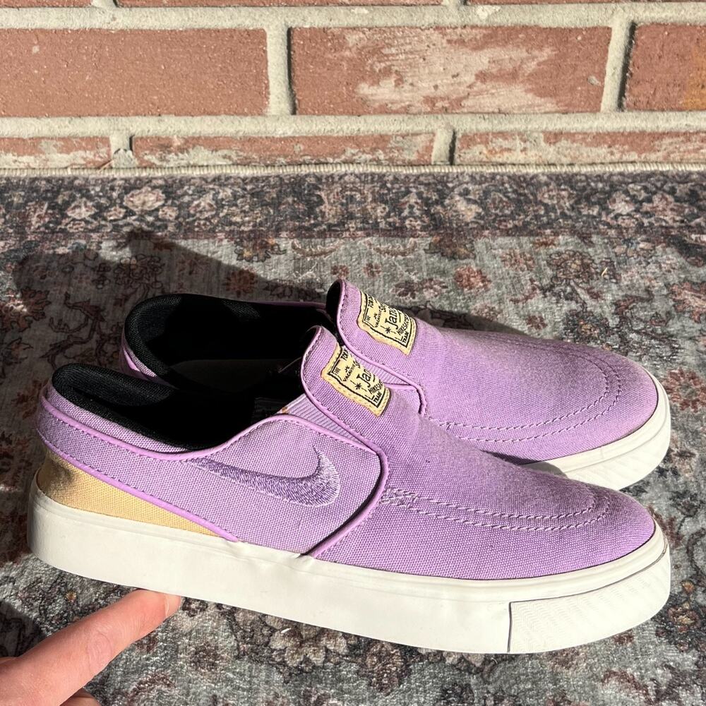 Nike SB Stefan Janoski Slip On / Youth 5.5 / Canvas Skate Shoes Violet Purple - Picture 6 of 13